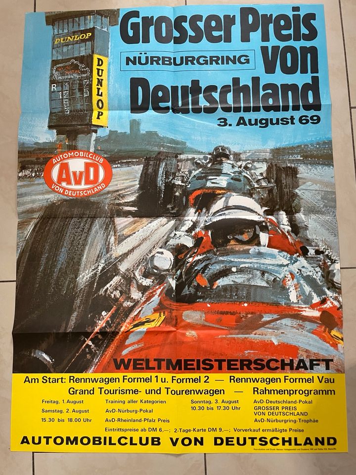 Original Poster/Plakat Nürburgring 1969 in Homburg