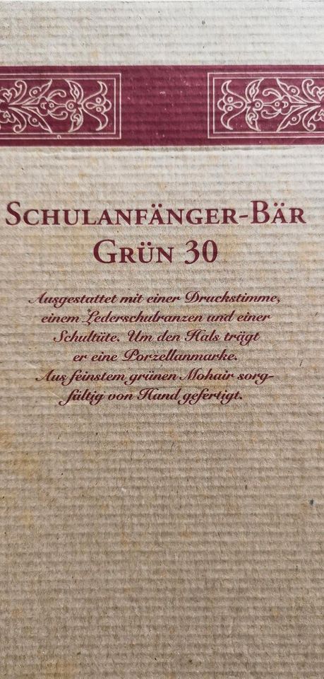 Steiff Schulanfängerbär Grün 30, Club-Edition, Neu und Unbespielt in Bielefeld