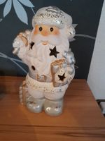 Kerzenhalter - Teelicht - Weihnachtsmann - silber weiß Niedersachsen - Drestedt Vorschau