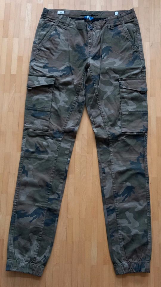 Jack & Jones Jeans Camouflage Cargo Slim grün braun Gr. 176 NEU in Laatzen