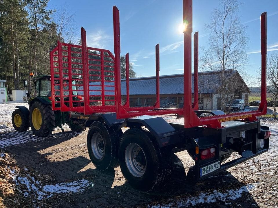 Holztransportanhänger Rückewagen Kipper Anhänger Rungenwagen in Reisbach