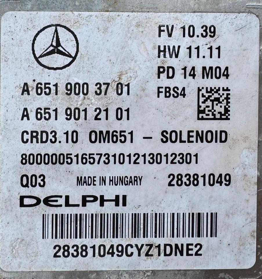 W212 Motorsteuergerät A 651 900 37 01 in Stavern