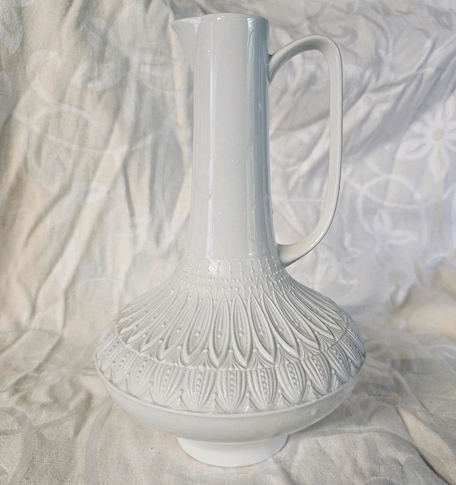 K&A KRAUTHEIM Bisquit Porzellan Vase - weiß in Wesel
