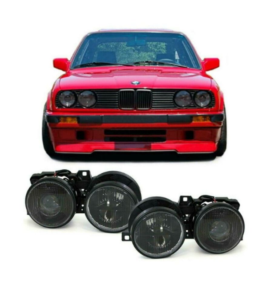 Scheinwerfer schwarz für BMW 3er E30 BJ 10/1987 - 12/1993 in Calden