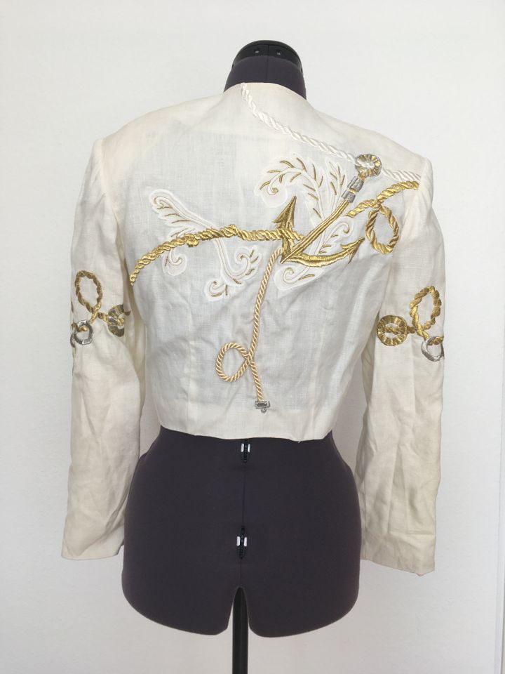 NEU - Uta Raasch extravagante Jacke mit maritimen Motiven, creme in Mietingen