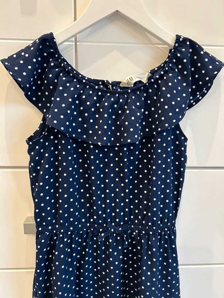 Sommer-Kleid / Jumpsuit Gr. 134/140 S.Oliver H&M Yigga blau dots in Meppen