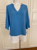 Black Rose Musselin Tunika Bluse blau Fransen Gr. 1 36/38 Baden-Württemberg - Neckargemünd Vorschau