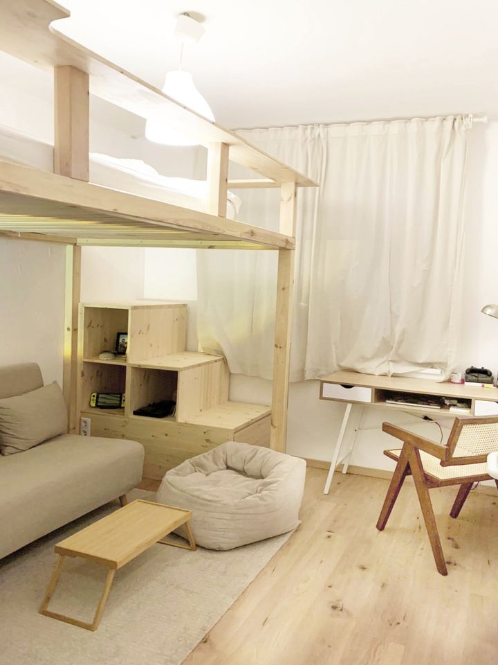 Hochbett bauen, Einbaumöbel, loft bed, 3D Voransicht, Handwerker in Berlin