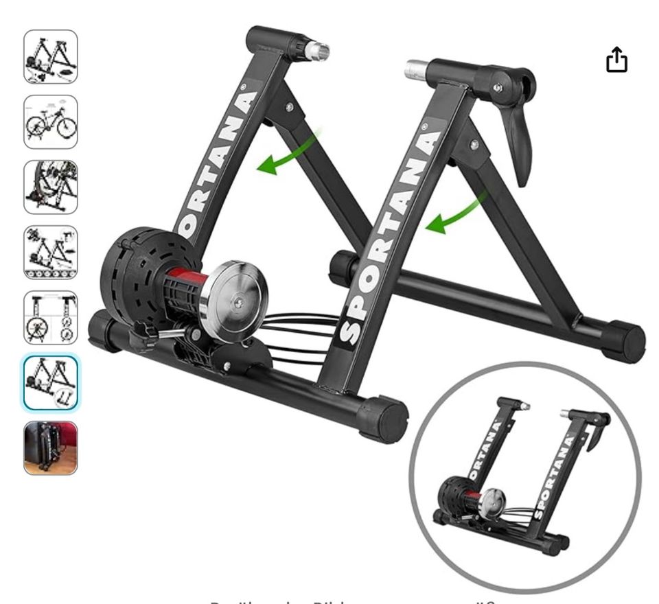 SPORTANA, Biketrainer, Heimtrainer, Fahrradtrainer,Klappbar,NEU in Boksee