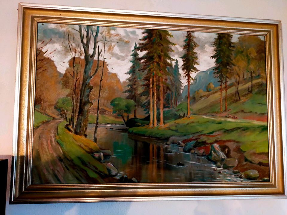 Gemälde Bachlauf im Wald, Dieter Friedrich Klaus in Neckartailfingen