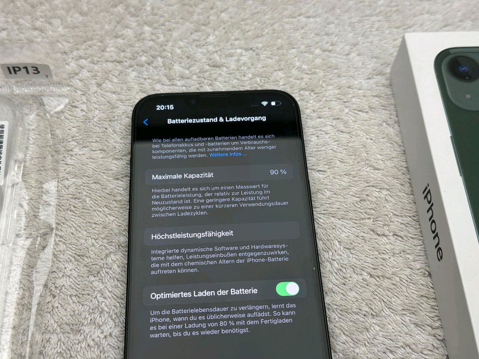 Apple iPhone 13 128GB 90% Akku Grün Wie Neu Garantie Händler in Rüthen