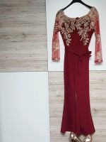 Jumpsuit bordeauxrot mit goldener Spitze Hessen - Pohlheim Vorschau