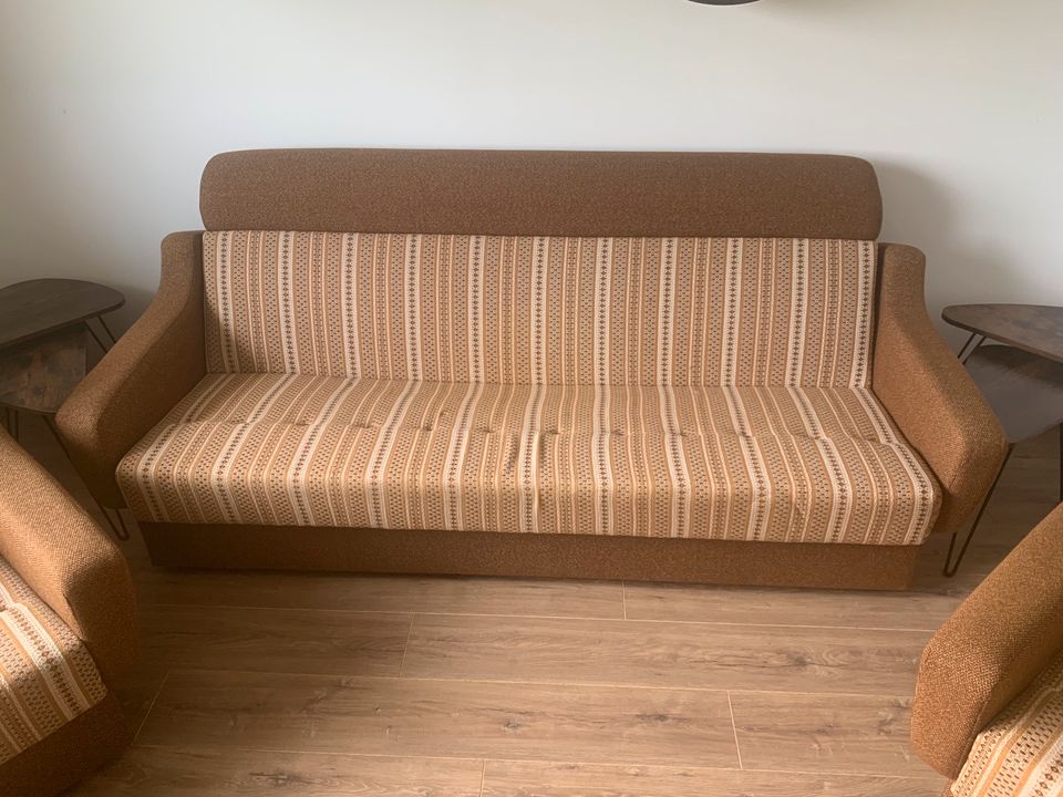 Schlafsofa, Sessel, DDR, Retro, Vintage in Tonna