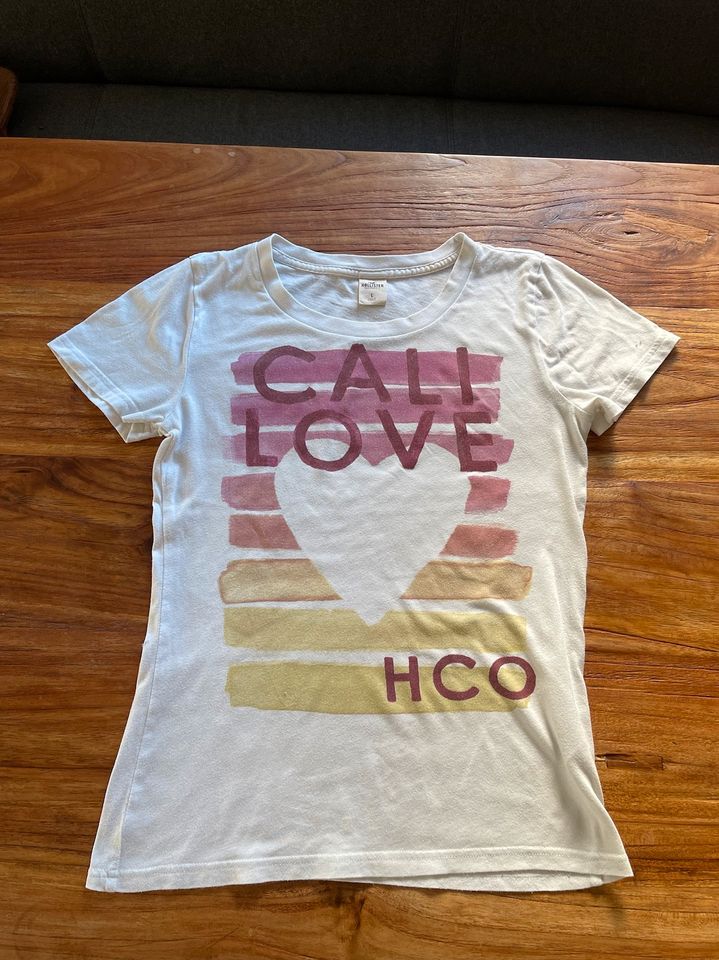 Hollister Shirt top Cali love HCO weiß gelb orange rot T-Shirt in Fürth