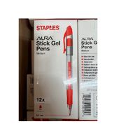 17 12er Packungen Staples AURA Stick Gel Pens Gelschreiber Stifte rot 0,7mm, Restposten Großhandel Thüringen - Tanna Vorschau