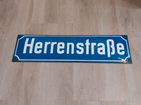 altes Straßenschild "Herrenstraße" Emaille, Vintage Bayern - Obertraubling Vorschau