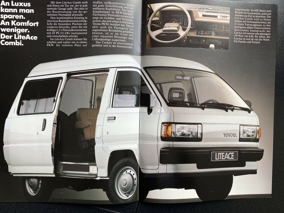 Prospekt Toyota Model F und LiteAce Kombi von 10/87 in Mettmann