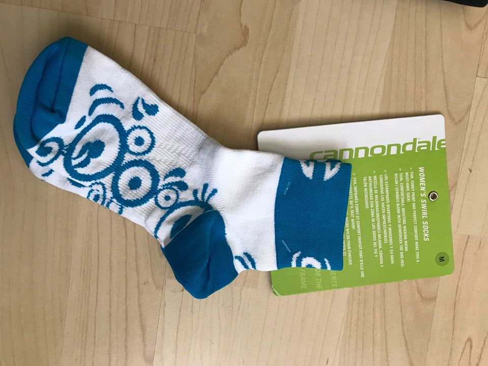 Radsocken Cannondale weiss blau Damen 38-40 in München