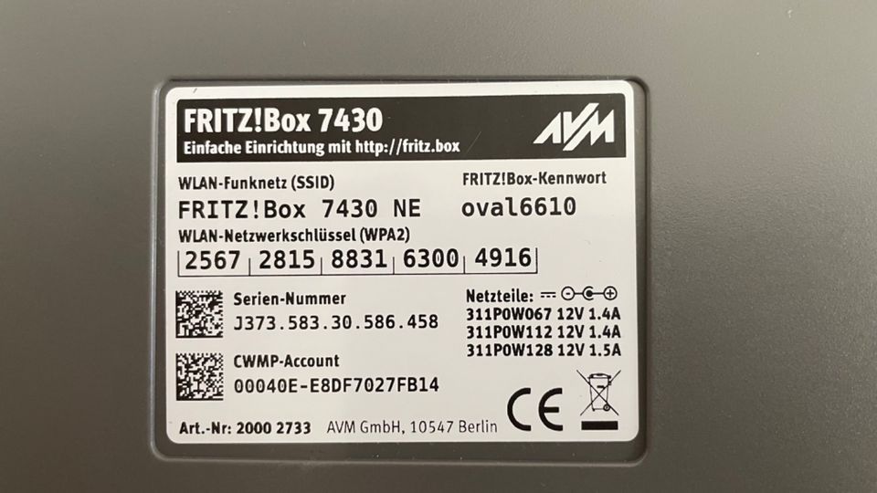 FritzBox 7430 in Potsdam