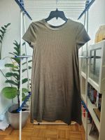 Bequemes T-Shirtkleid, Kleid mit Rippstruktur, olive grün, XS-S Düsseldorf - Pempelfort Vorschau