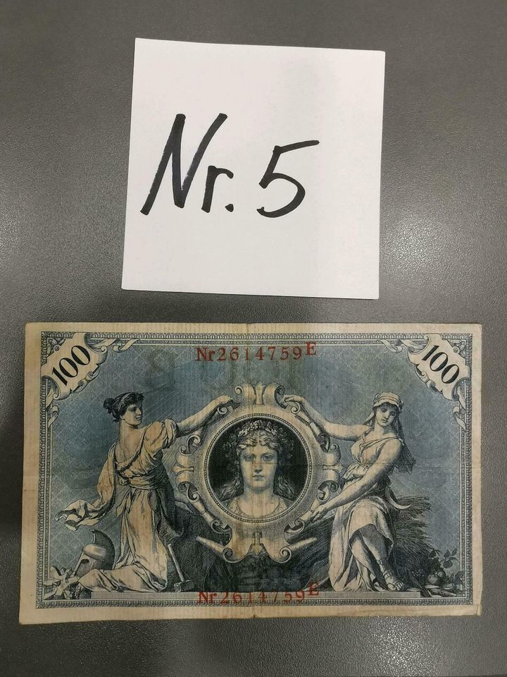 6 Stück Original Reichsbanknoten 20, 50, 100 Mark Sammeln Rarität in Dresden