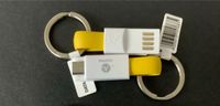 Schlüsselanhänger mit Datacable micro-USB 9cm weiß-gelb, 17 Stück Niedersachsen - Norden Vorschau