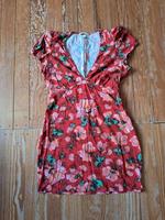 H&M Sommerkleid 100 % Viskose rot geblümt Nordrhein-Westfalen - Kempen Vorschau