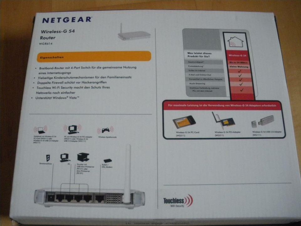 Netgear – Wireless – G 54 Router WGR614 in Heuchelheim