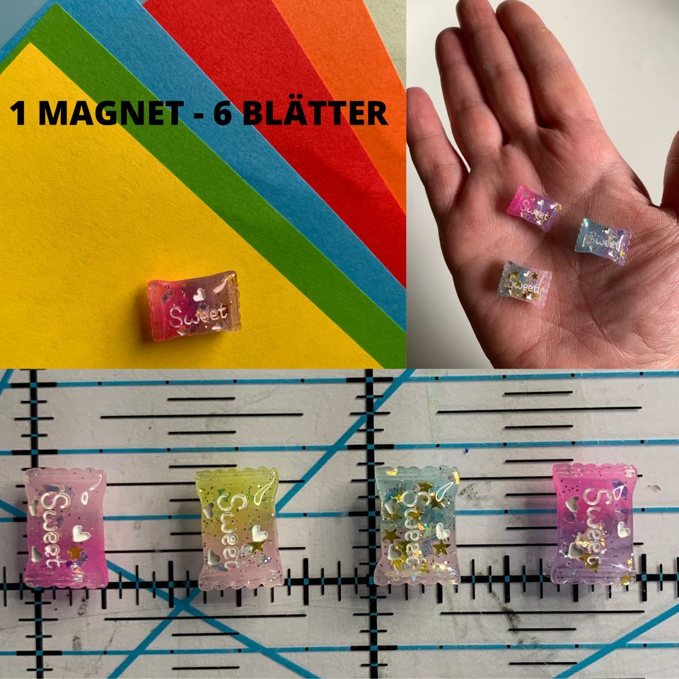 Set aus 7 Bonbon-förmigen Magneten in Wetzlar
