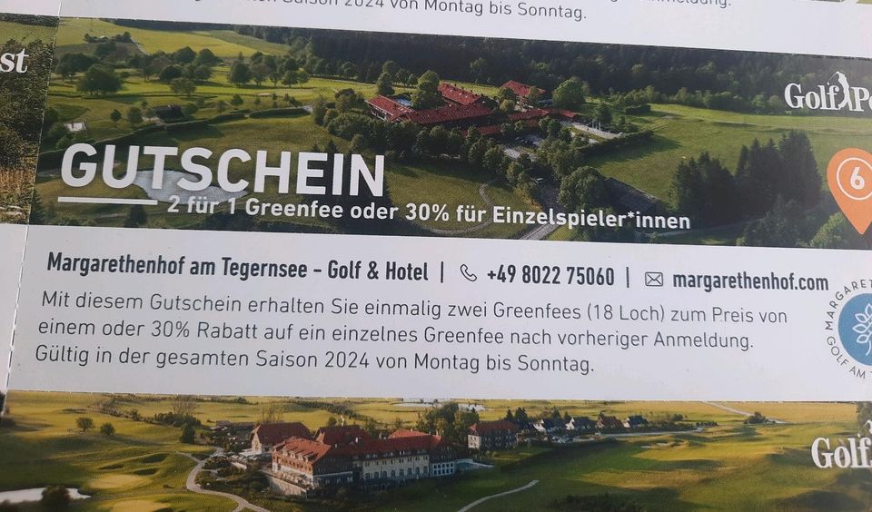 Gutschein Golf&Hotel Margarethenhof am Tegernsee in Stelle