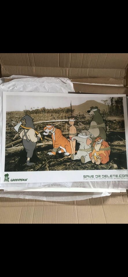 Banksy save or delete greenpeace Print auf 100% Recyclingpapier in Aschaffenburg