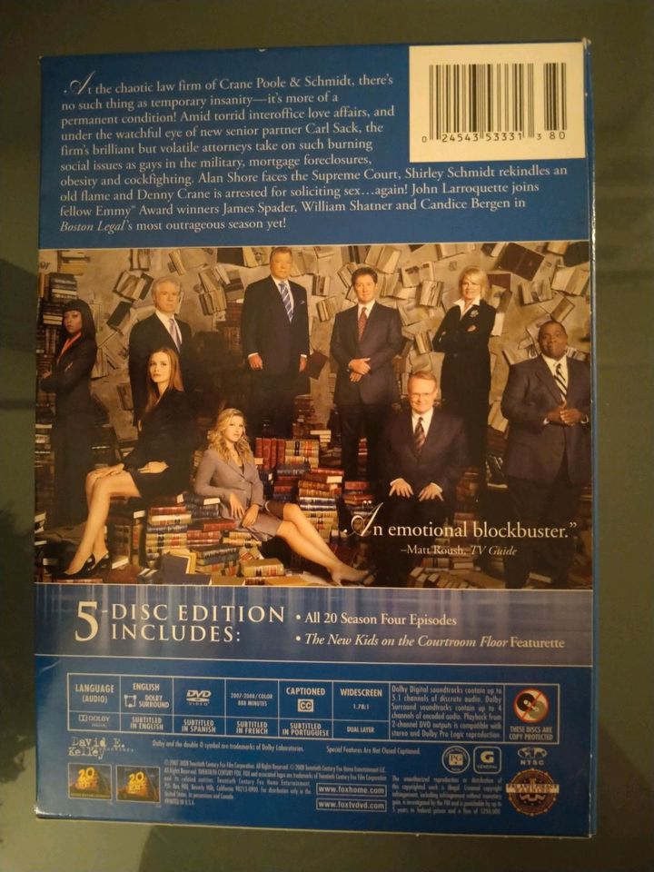 DVD Boston Legal Season 4, insgesamt 5 Discs in Hamburg