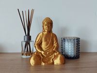 Buddha in gold im Lotussitz aus 3D-Drucker Hessen - Grünberg Vorschau