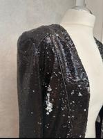 Maje Pailletten Blazer Jacke mit Lederapplikationen  Gr.38 Mitte - Tiergarten Vorschau