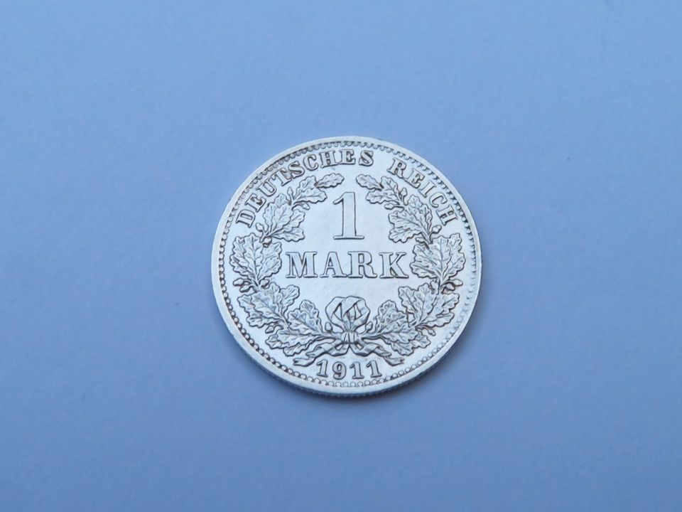 1 Mark Kaiserreich 1911 D Silber in Leipzig