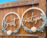 Braut Bräutigam Holzschild rund Hochzeit Dekoration Baden-Württemberg - Wain Vorschau