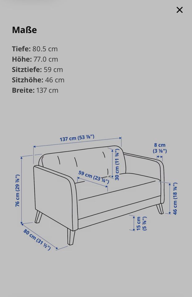 IKEA Sofa LINANÄS beige in Garbsen