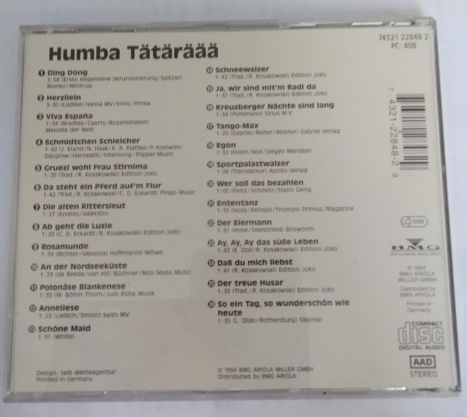 CD Humba Tätäräää in Wuppertal