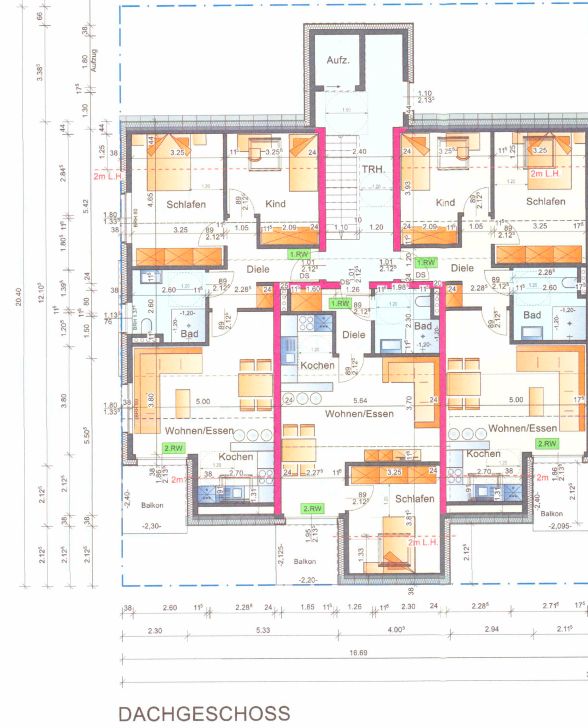 3 Zimmer Neubau DG-Wohnung mit Balkon im KFW-40-Haus in Emmerich am Rhein