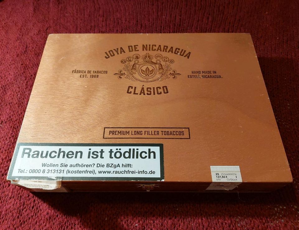 JOYA de NICARAGUA Churchill LEERE Zigarrenbox Zigarrenschachtel in Berlin