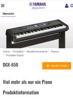 Keyboard Yamaha DGX-650 Hessen - Niederaula Vorschau