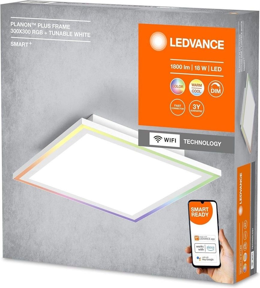 LEDVANCE SMART+ WiFi LED Planon Plus RGBTW Panelleuchte 18W dimmb in Essen