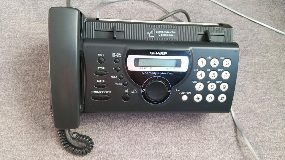 Sharp UX-P410 Normalpspier Fax-Telefon Gerär in Düsseldorf