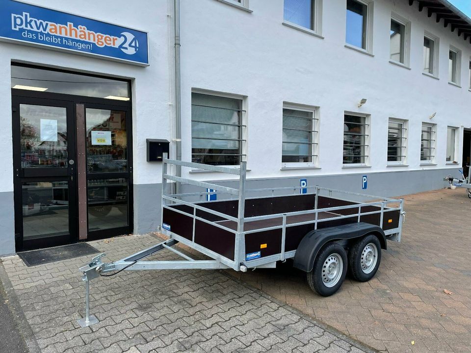 PKW Anhänger Tandem Kastenanhänger Tieflader 300x151x42cm 750kg in Monzingen