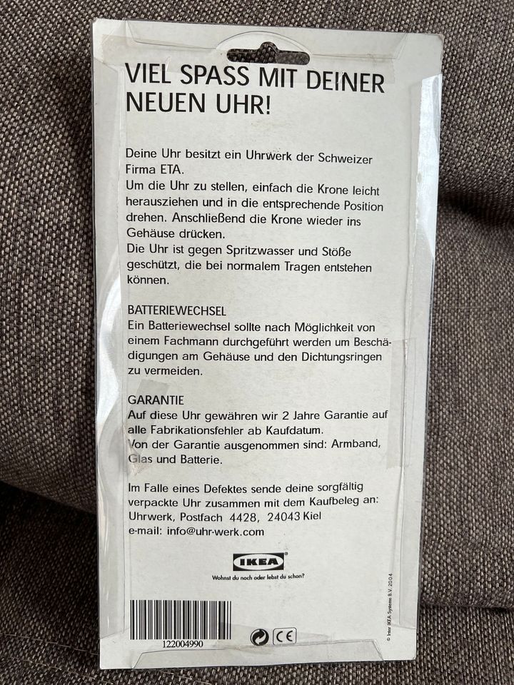 Armbanduhr von Ikea aus dem Jahre 2004 in Bad König