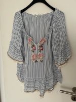 Boho Ibiza Bluse Tunika Pailetten Fransen Stickerei Onesize Italy Nordrhein-Westfalen - Bad Salzuflen Vorschau