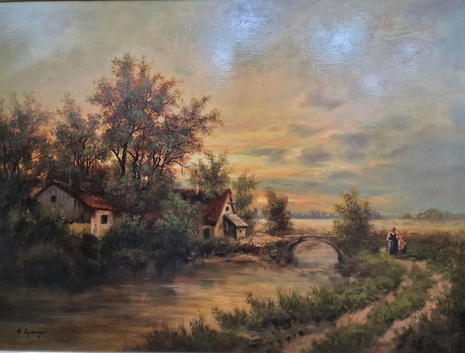 Gemälde Heinz Sprenger (1914-1984) Landschaftsmotiv in Bonn