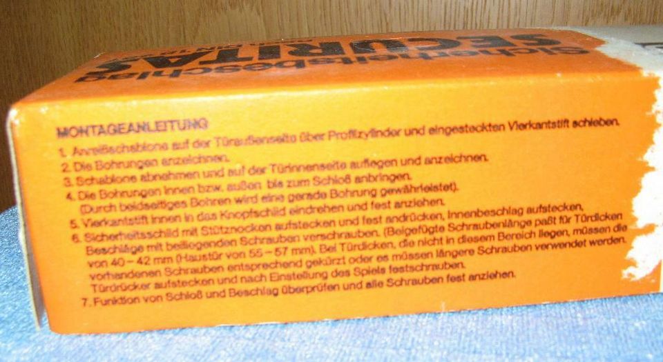 FSB Sicherheitsbeschlag PZ 72 für Wohnungstüren, unbenutzt, OVP in Sinsheim