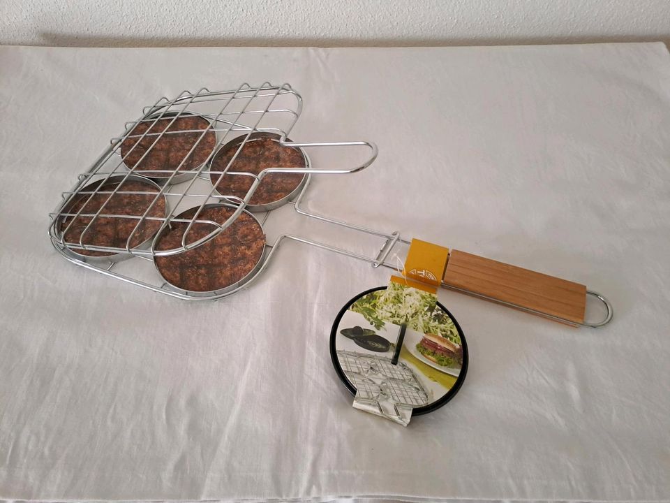 Burger Grillhalter mit Burgerpresse *NEU* in Simmelsdorf