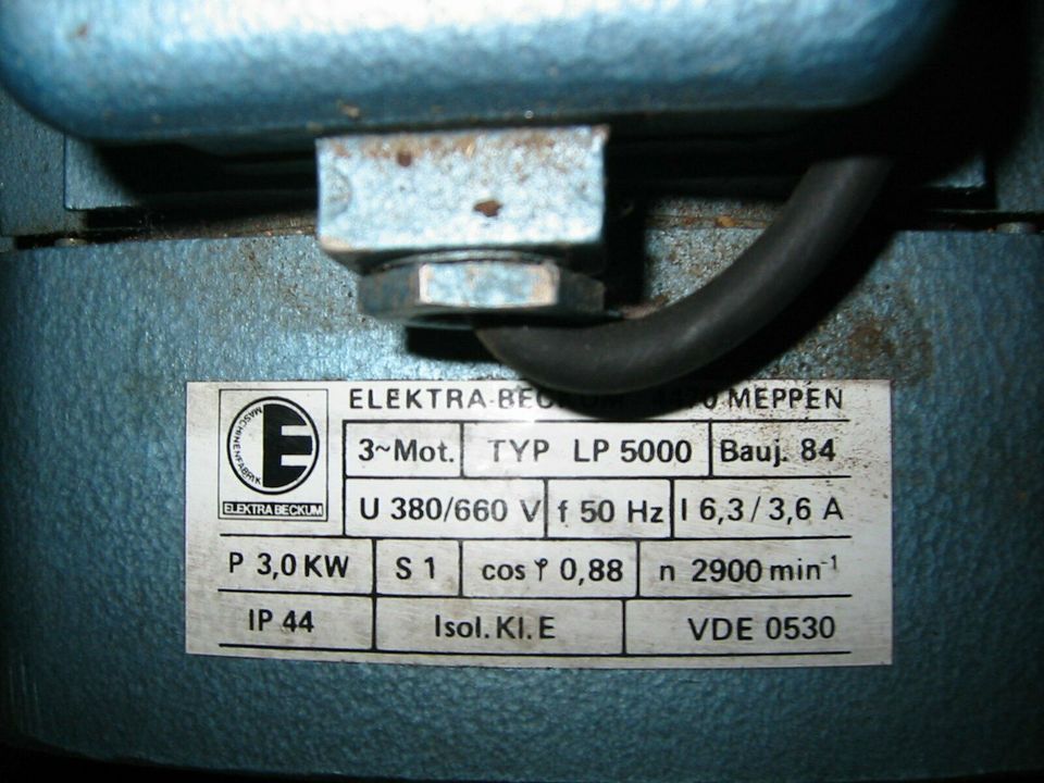 Elekra Beckum Kompressor LPV 500/11/40 in Pressig